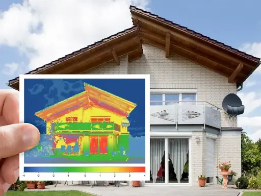 Termomodernizacja domu: zdjęcie termowizyjne pokazuje straty ciepła. Sprawdź, jaka jest audyt energetyczny cena i oszczędzaj!