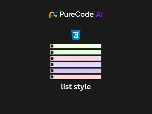 Stylizowana lista z ikoną CSS i tekstem "list style".