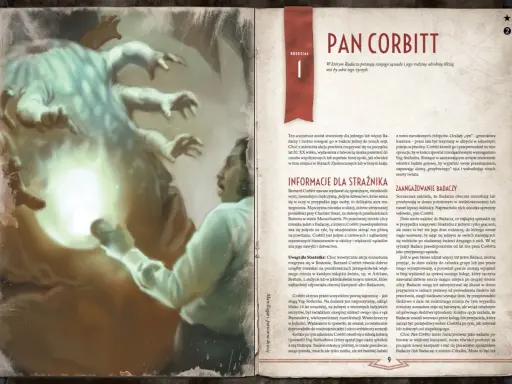 Posiadłość szaleństwa scenariusze: Bernard Corbitt, sąsiad Badaczy, skrywa mroczny sekret. Jego posiadłość kryje potwora.