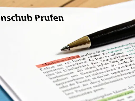 Ein Fülltext mit markierten Sätzen, der die Verwendung von Infinitivgruppen zur Überprüfung des Textes zeigt.