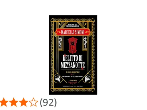 Copertina di "Delitto di Mezzanotte", ultimo libro di Marcello Simoni, vincitore del Premio Bancarella. Un giallo irrisolvibile.