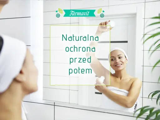Kobieta stosuje dezodorant, szukając naturalnych sposobów na pocenie się pod pachami.