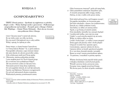 Pan Tadeusz ma 20 ksiąg. W tej księdze opisano dwór Soplicowski z zewnątrz.