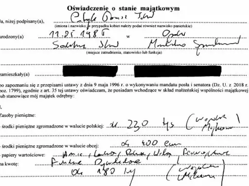 Jak wypełnić oświadczenie majątkowe policjanta? Uniknij kar!