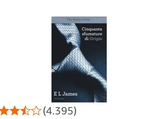 Copertina di "Cinquanta sfumature di Grigio" di E L James, con un nodo di cravatta in primo piano.