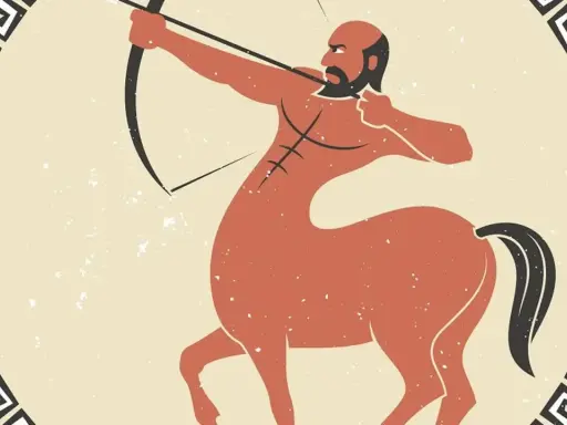 Centaur z łukiem, gotowy do strzału. Jak rozkochać w sobie strzelca? Pokaż mu swoją odwagę i pasję, a trafi prosto w Twoje serce.