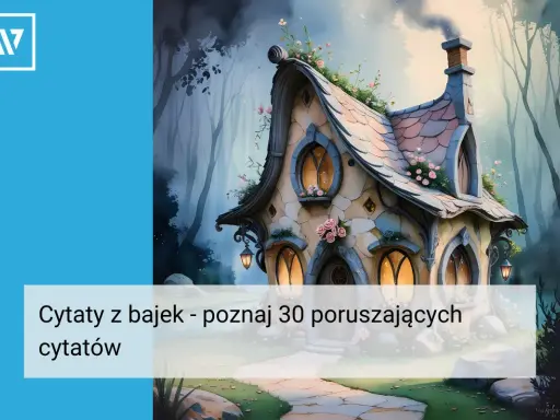 Bajkowy domek w lesie, ozdobiony kwiatami, z dymem z komina.