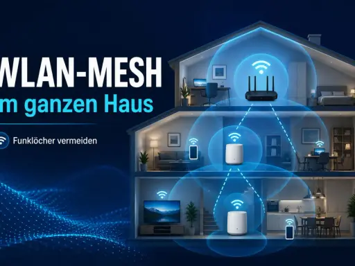 WLAN-MESH im ganzen Haus: Ein Router und zwei Satelliten-Einheiten sorgen für lückenlose Abdeckung.