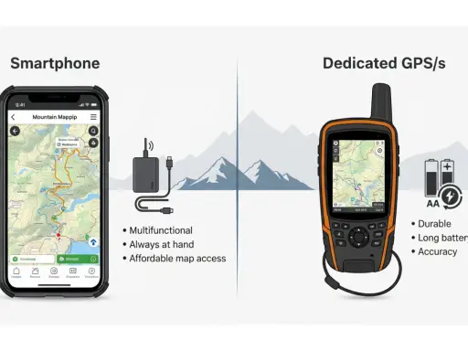 Smartfon z mapą górską vs. dedykowany GPS w góry. Wybierz niezawodność w trudnym terenie.