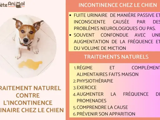 Un chien regarde une flaque d'urine, expliquant pourquoi mon chien fait pipi dans la maison et les traitements naturels.