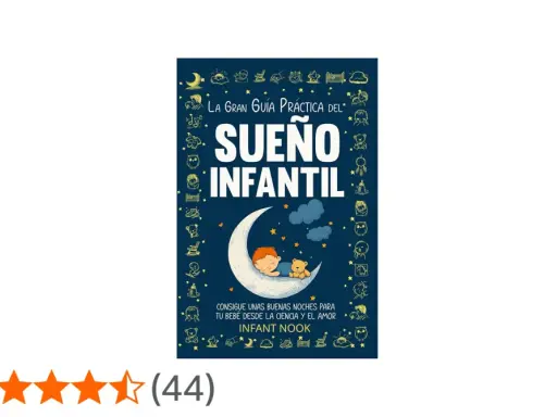 Libros sobre sueño infantil: portada de "La Gran Guía Práctica del Sueño Infantil" con un niño durmiendo en la luna.