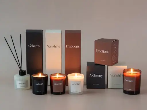 Doftljus och doftpinnar i stilren design som passar perfekt i vår inredning.