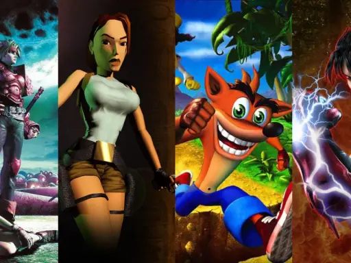 Lara Croft, Crash Bandicoot, Jin Kazama i inni bohaterowie z najlepszych gier na PS1.