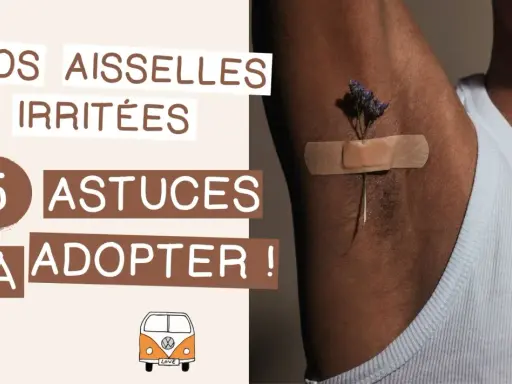 SOS aisselles irritées : 5 astuces pour apaiser l'eczéma. Un pansement et une fleur sur une aisselle suggèrent un soin doux.