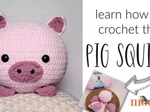Adorable cerdo amigurumi rosa, perfecto para aprender a tejer. ¡Un cerdito tierno y suave!