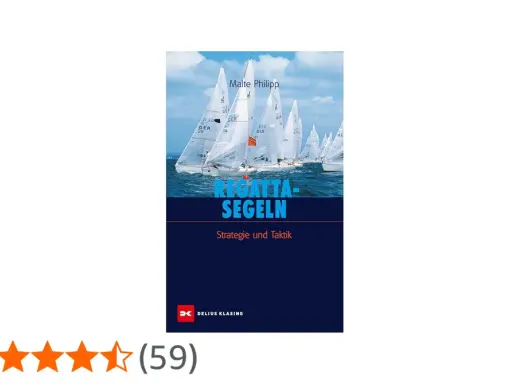 Buchcover "Regatta-Segeln" von Malte Philipp zeigt eine Flotte von Segelbooten bei einer Regatta. Strategie und Taktik sind entscheidend.