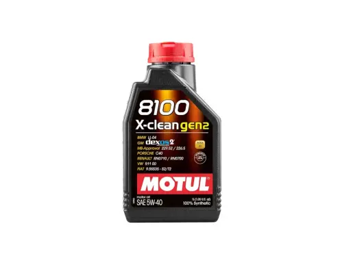 Butelka oleju silnikowego Motul 8100 X-clean gen2 SAE 5W-40.
