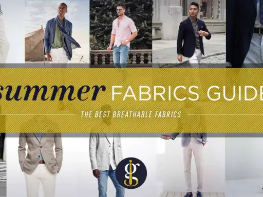 Men's summer style guide featuring breathable, lightweight fabrics for warm weather.