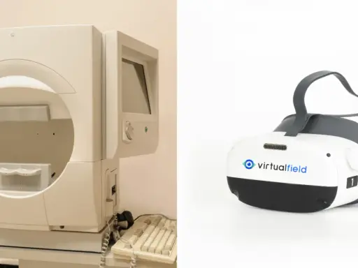 Urządzenie do badania pola widzenia i gogle VR Virtualfield. Poznaj, jak czytać wynik pola widzenia.