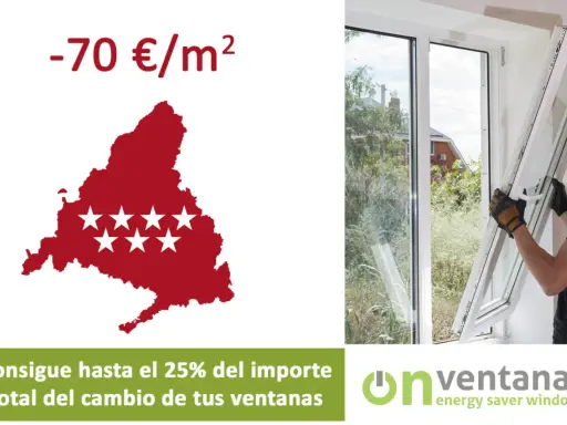 Descuento en ventanas en Madrid. Aprovecha la normativa para renovar tus ventanas y ahorra hasta el 25%.