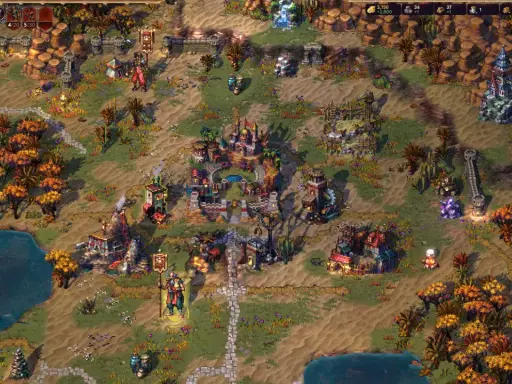 Strategia fantasy z widokiem z góry, gdzie budujesz miasto i prowadzisz armię. Słychać pieśni podboju!