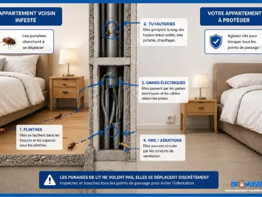 Les punaises de lit, une menace pour le locataire, se faufilent dans les plinthes, gaines électriques et tuyauteries. Protégez votre appartement !