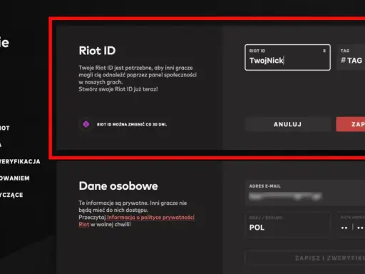 Jak zmienić nick w Valorant? Na ekranie zarządzania kontem Riot widzisz pole do edycji Riot ID, gdzie możesz wpisać nowy nick i zapisać zmiany.