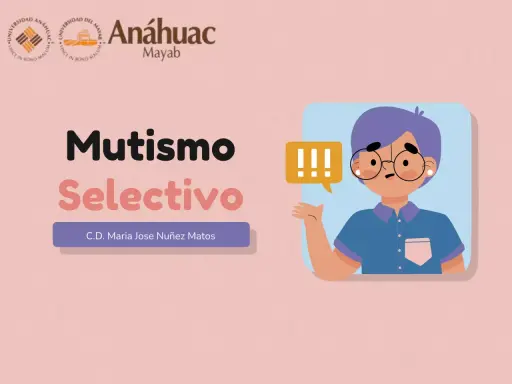 Ilustración de un niño con mutismo selectivo y autismo, con un bocadillo de diálogo que muestra signos de exclamación.