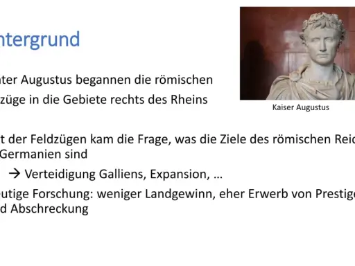 Büste von Kaiser Augustus, unter dem römische Feldzüge begannen. Die Frage, wann war die Schlacht im Teutoburger Wald, wird im Kontext dieser Expansion diskutiert.