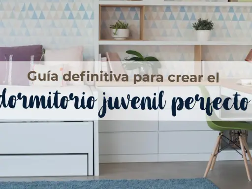 Habitación juvenil con paredes de rombos, cama blanca y estanterías. Ideas para pintar habitación juvenil dos colores.