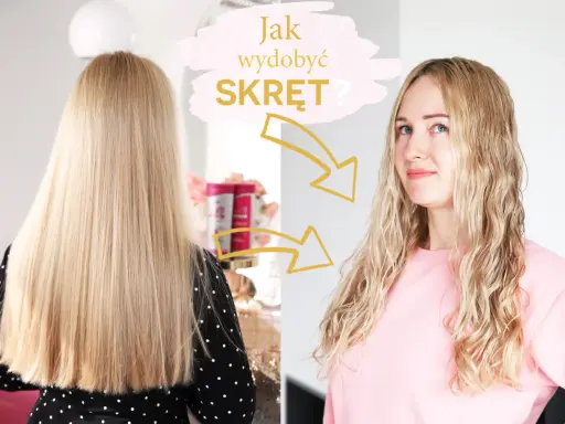 Blond włosy przed i po użyciu aktywatora skrętu. Zobacz, jak łatwo uzyskać fale!