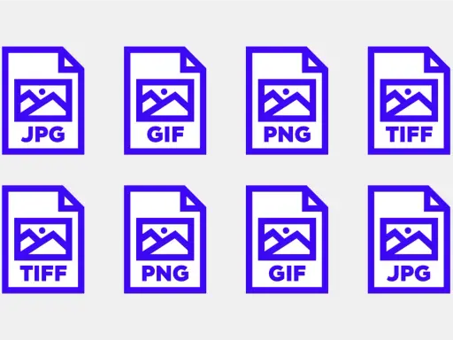 Iconos de archivos de imagen: JPG, GIF, PNG, TIFF. Para impresión, TIFF suele ser el formato de imagen con mejor calidad.