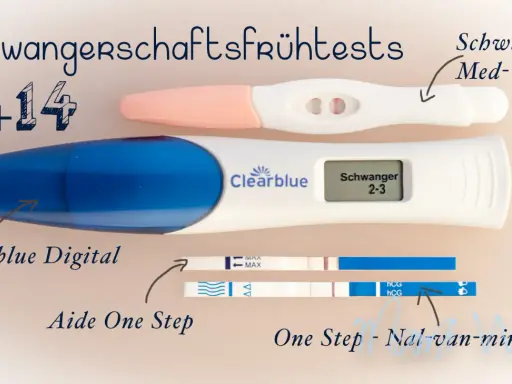 Verschiedene Schwangerschaftstests, darunter ein digitaler Clearblue, zeigen, wie sicher Schwangerschaftstests sind. ES+14.