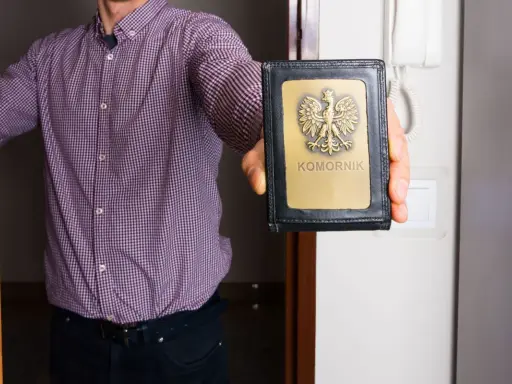 Komornik pokazuje legitymację. Czy umowa zlecenie chroni przed jego wizytą?