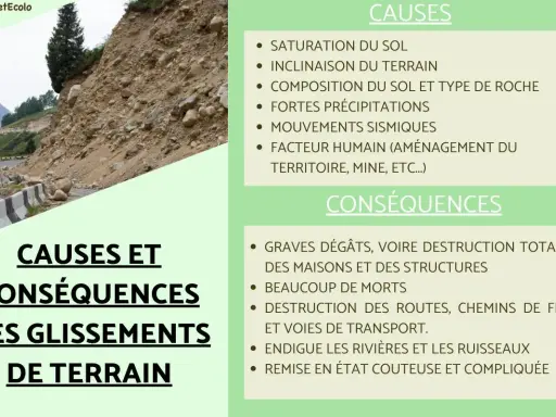Un glissement de terrain dévastateur, causé par des facteurs naturels et humains, entraînant des destructions et des pertes.