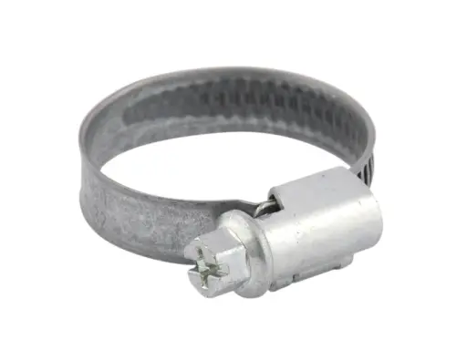 Abrazaderas para mangueras de metal, con tornillo para ajustar.