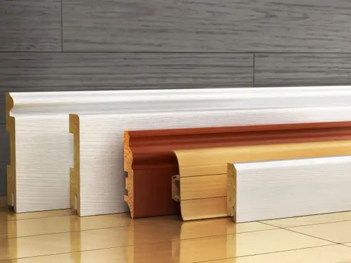 Variedad de rodapiés de madera y PVC, listos para instalar. Aprende como poner rodapiés y renueva tus espacios.