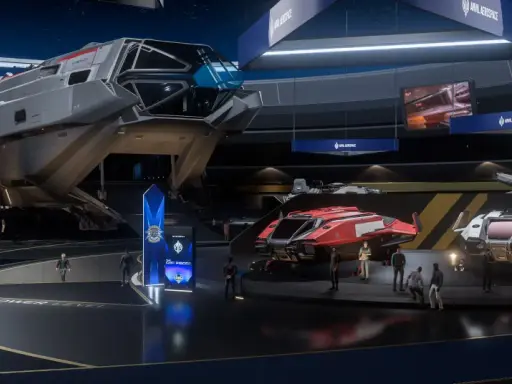 Wystawa statków kosmicznych w Star Citizen. Możesz zdobyć swój własny statek za darmo!