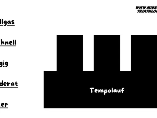 Zonen für den Tempolauf: locker, moderat, zügig, schnell, Vollgas. Ideal für den langen Lauf.