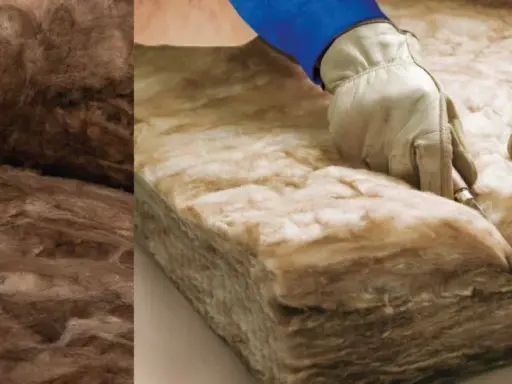 Mani guantate tagliano materiale isolante, dimostrando la legge della massa acustica per un ambiente silenzioso.