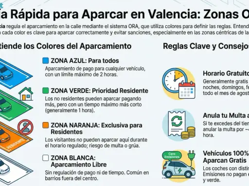 Guía de aparcamiento en Valencia: Zonas ORA. Los hibridos pagan zona azul, pero los eléctricos 100% son gratis.