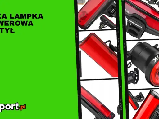 Różne modele czerwonego światła pozycyjnego z tyłu roweru, zapewniające bezpieczeństwo.