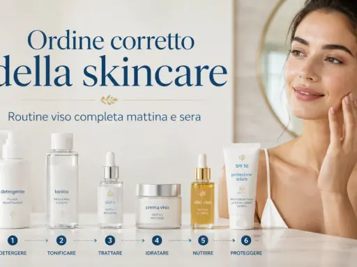 La routine skincare completa: detergere, tonificare, trattare con il siero va risciacquato, idratare, nutrire e proteggere.
