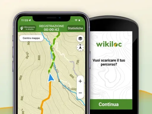 Scopri wikiloc come funziona: mappa con percorso registrato e opzione per scaricare il tuo itinerario.