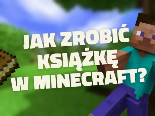 Steve z Minecrafta pokazuje, jak zrobić książkę w grze.