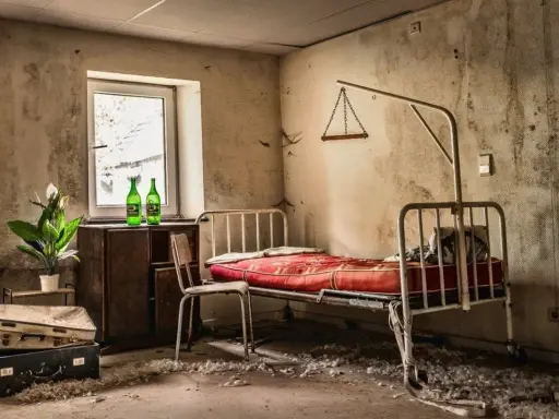 Pokój z łóżkiem, walizkami i butelkami. Może to początek przygody w najlepszym escape roomie w Polsce?