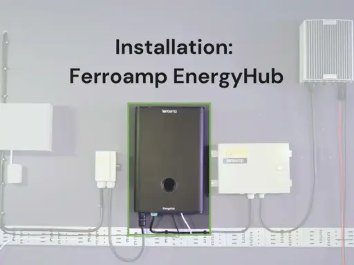 Installation av Ferroamp EnergyHub med tillhörande enheter.