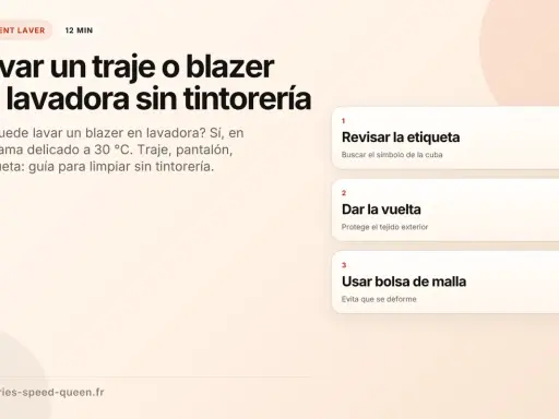 Guía para lavar un traje o blazer en lavadora sin tintorería. Aprende a cuidar tu ropa delicada.