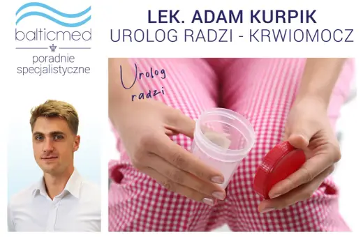 Urolog radzi: krwomocz to sygnał, by zgłosić się do specjalisty. Na zdjęciu widać pojemnik na mocz.
