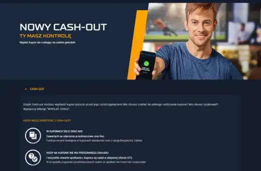 Nowy Cash-out: wypłać kupon przed rozstrzygnięciem. Ty masz kontrolę nad zakładem, nie czekaj na ostatni gwizdek!